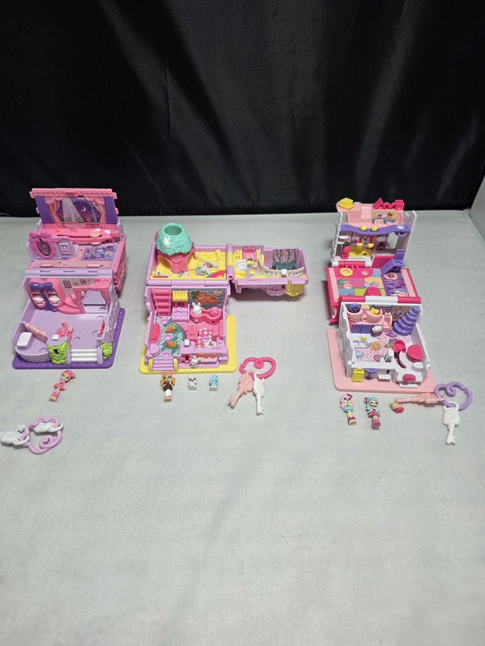 Shopkins Lil’ Secrets Secret Shops Lot of 3 Playsets Keys Incomplete (Y2)